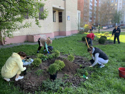 РУП «Бел НИЦ «Экология»: благоустройство территории административного здания организации (г. Минск)